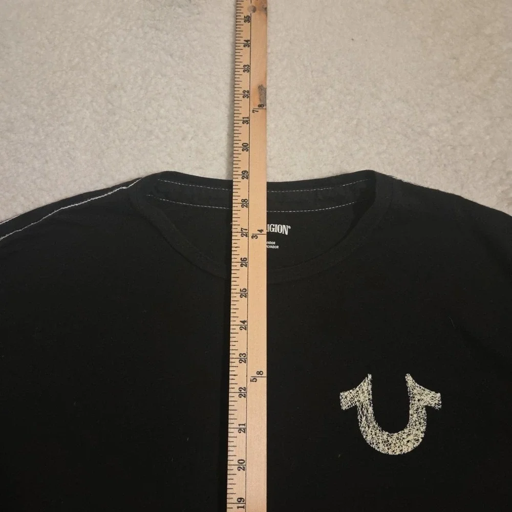 True Religion T‎ shirt mens 2XL Y2K Black vintage retro graphic